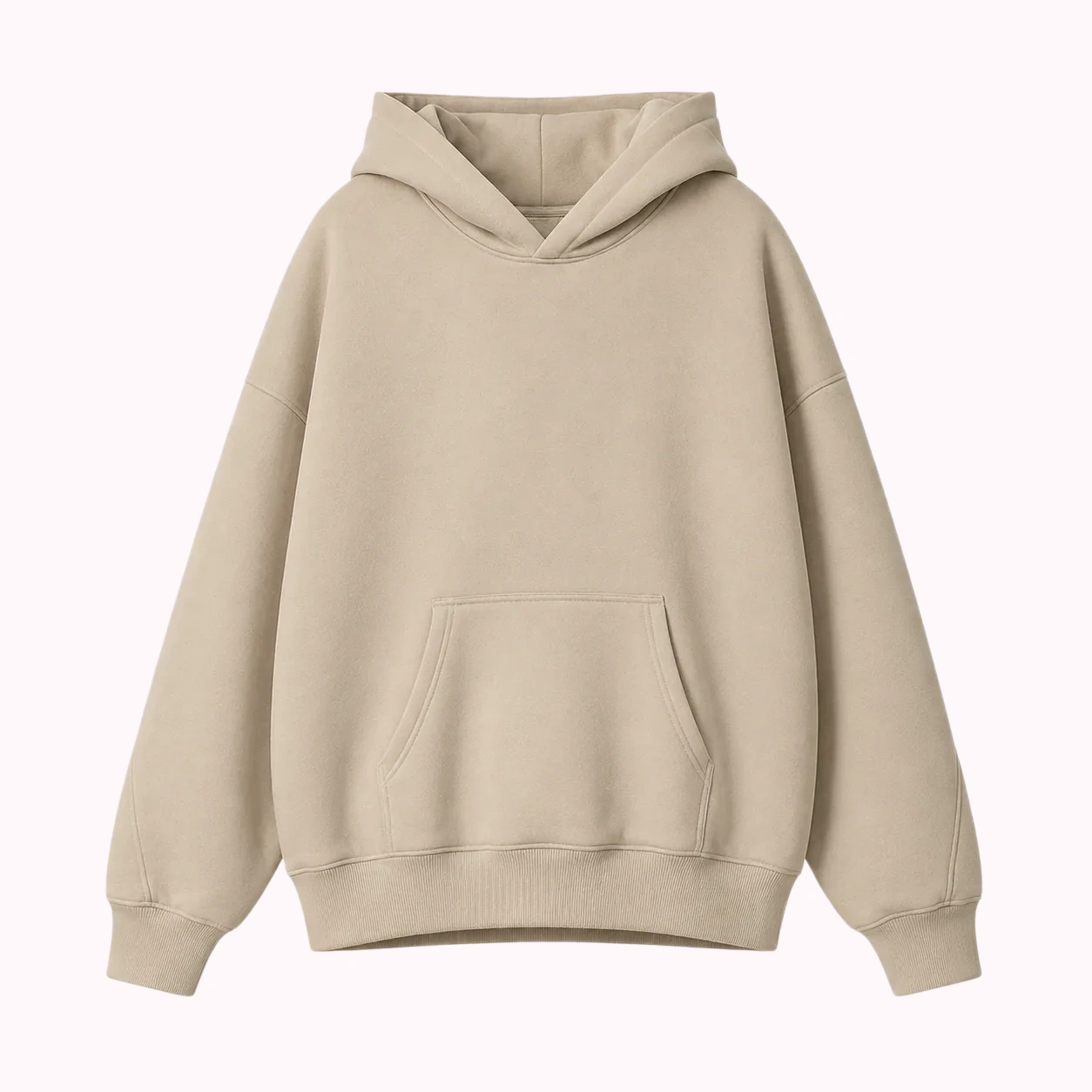 Beige Oversized Hoodie