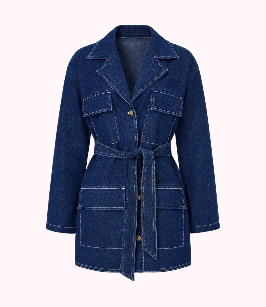Denim Belted Jacket