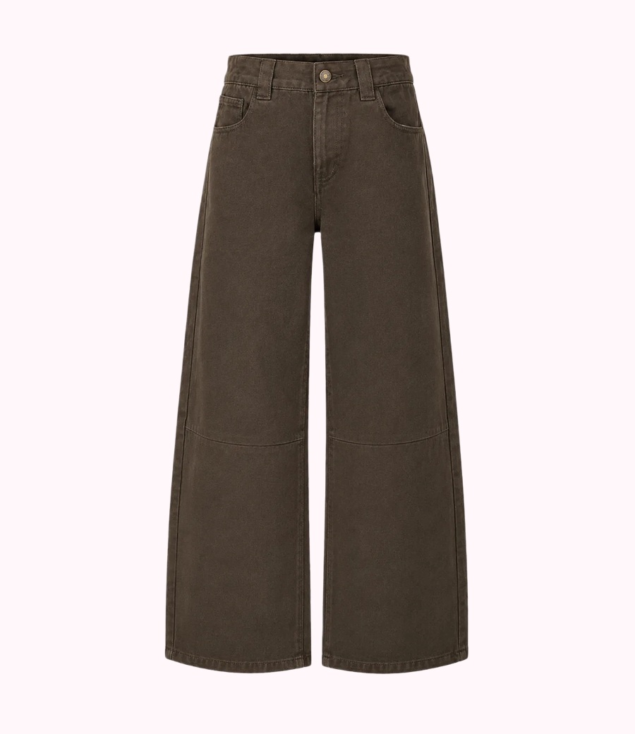 Brown Wide-Leg Pants