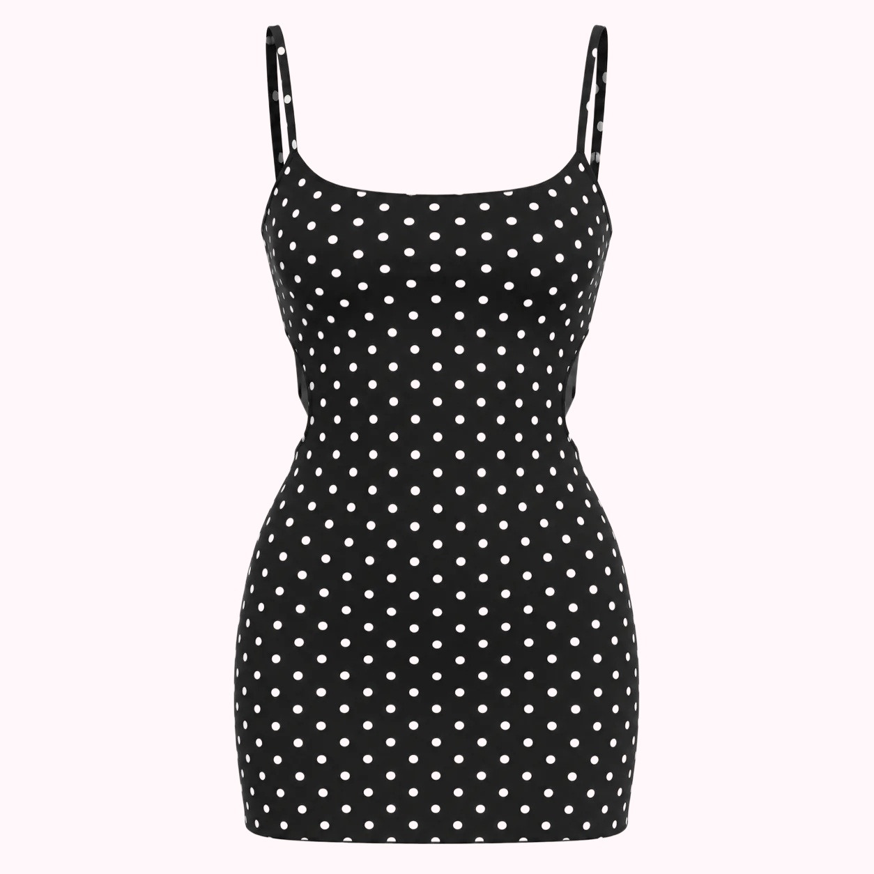 Polka Dot Strappy Mini Dress