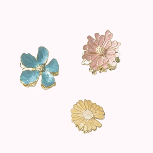 Blue Daisy Earring Set
