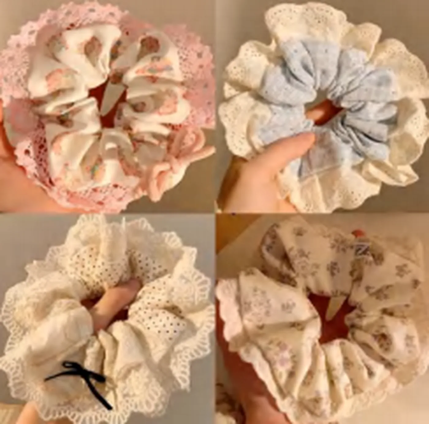 Romantic Fabric Scrunchie Set