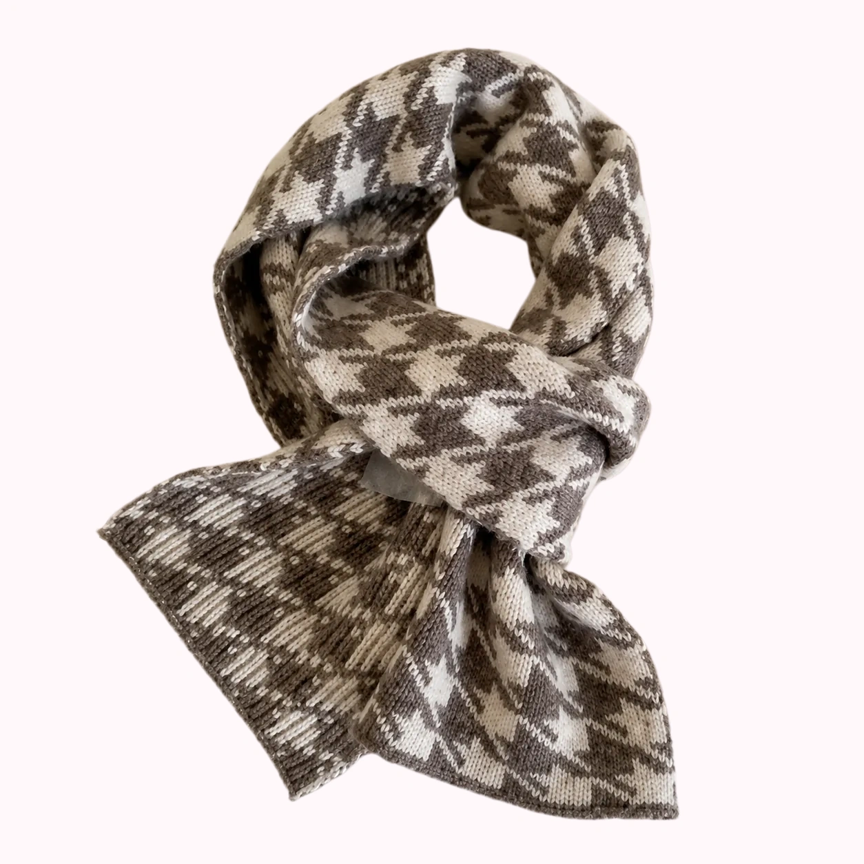 Houndstooth Winter Scarf