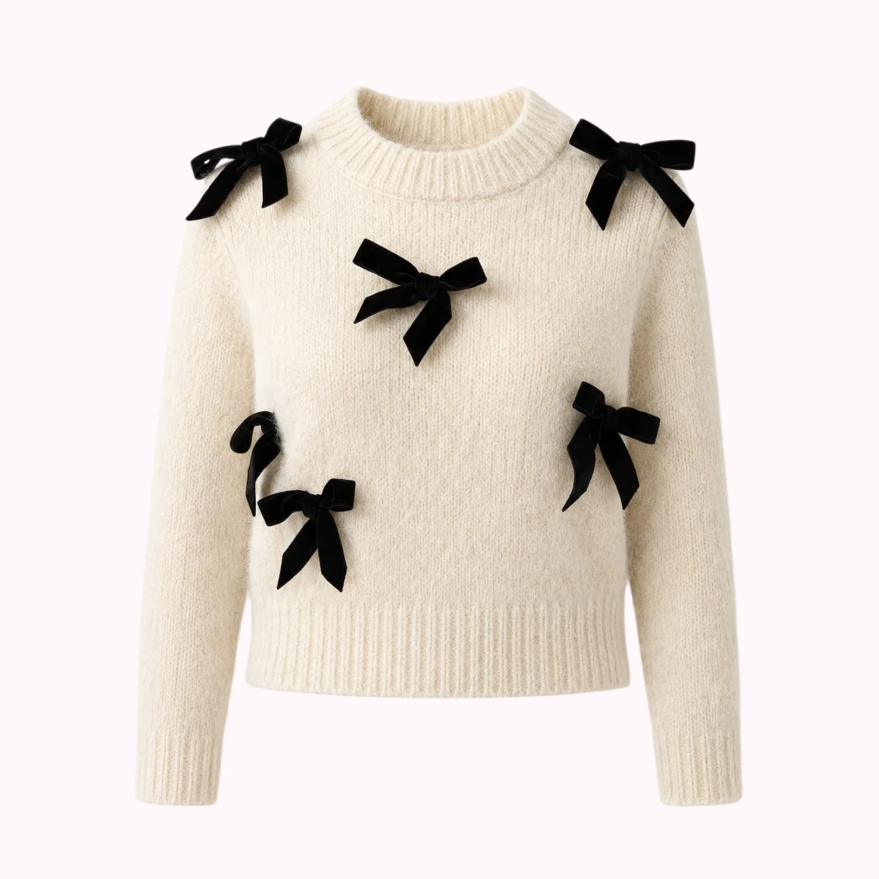 Ivory Bow Detail Sweater