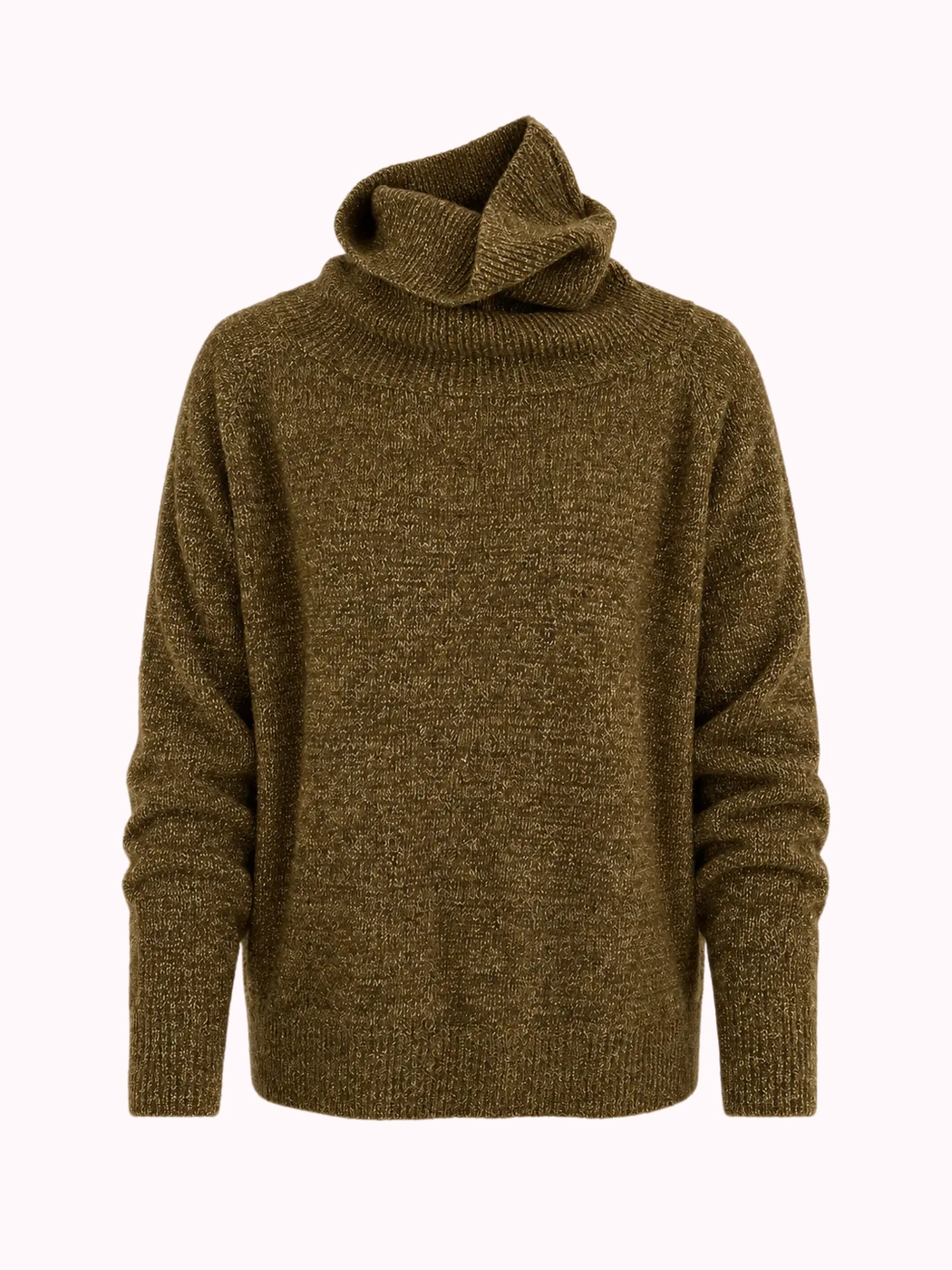 Olive Hooded Knit Sweater