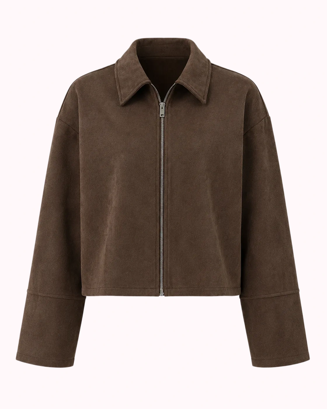 Brown Cropped Wool Jacket