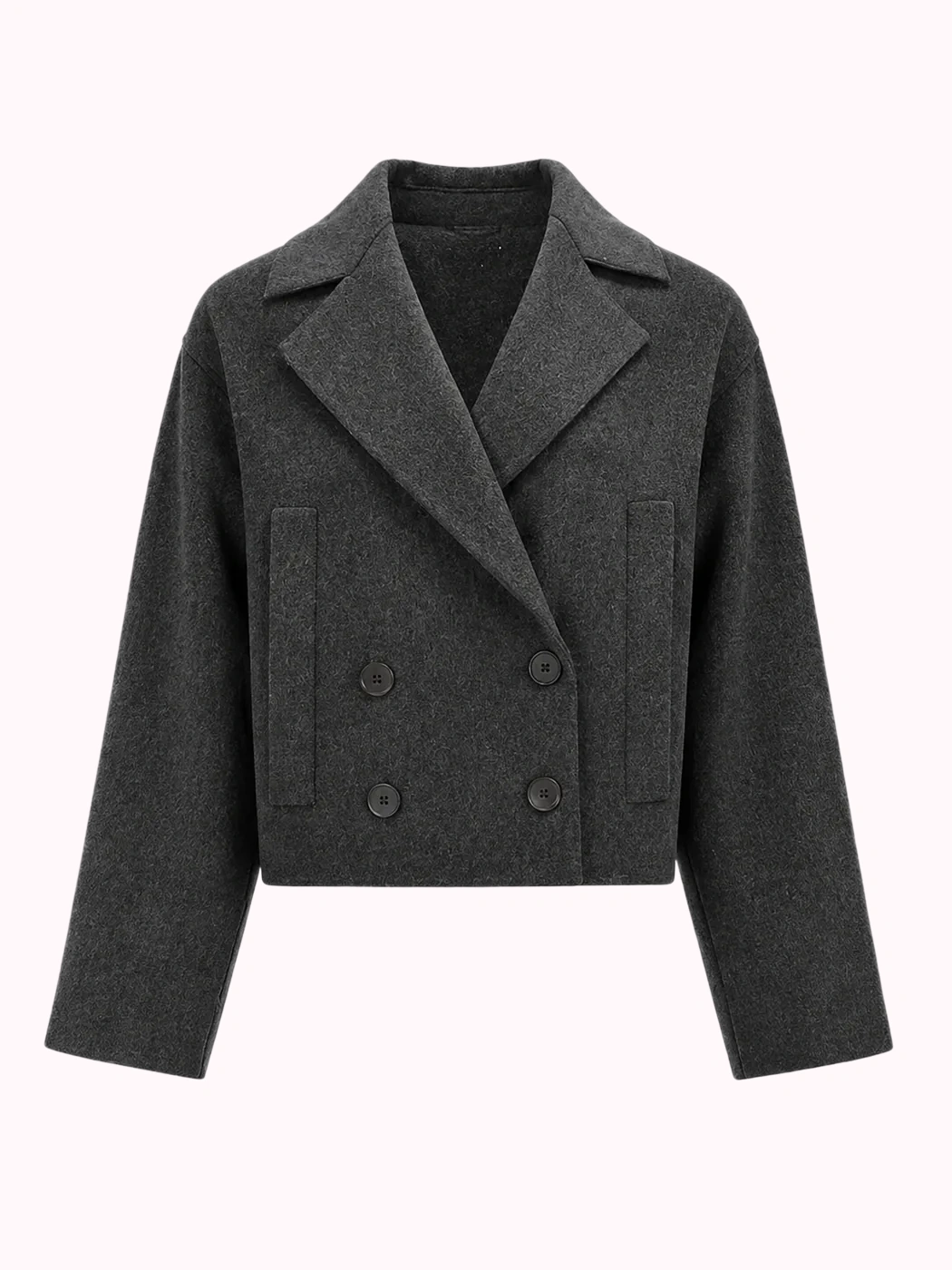 Grey Double-Breasted Coat
