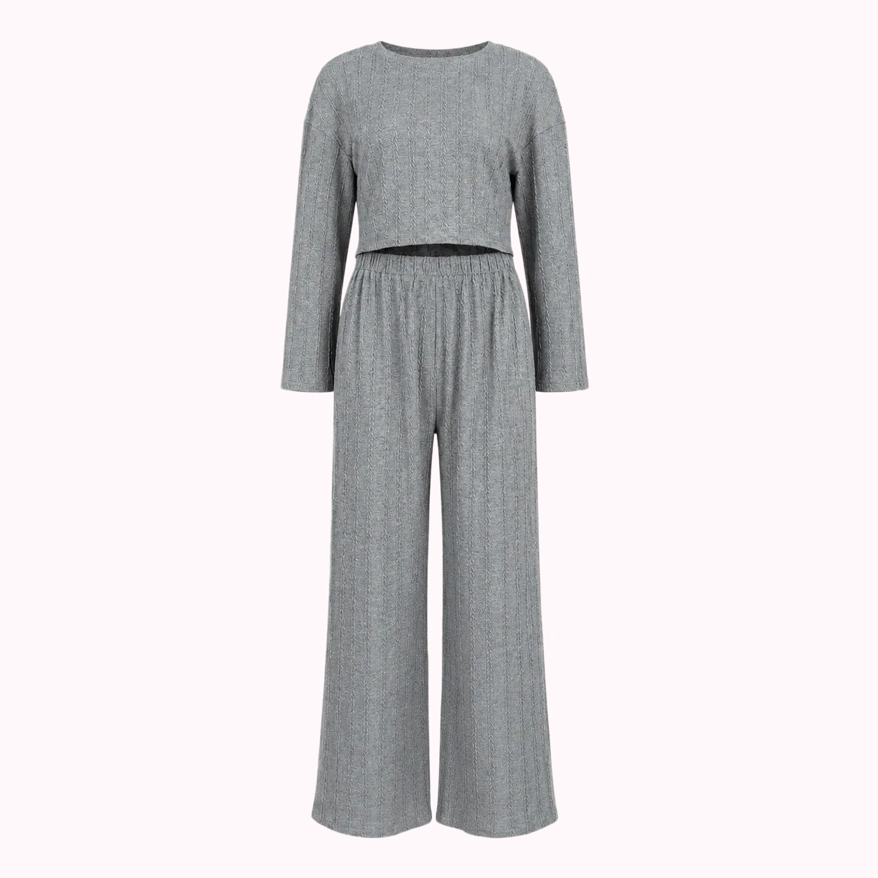 Grey Long Sleeve Lounge Set