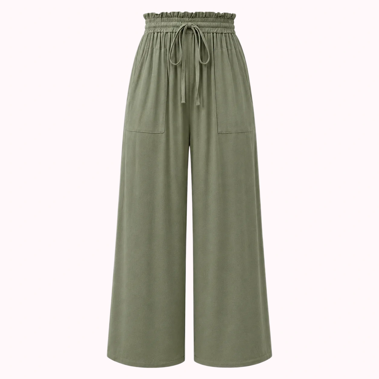 Olive Drawstring Relaxed Pants